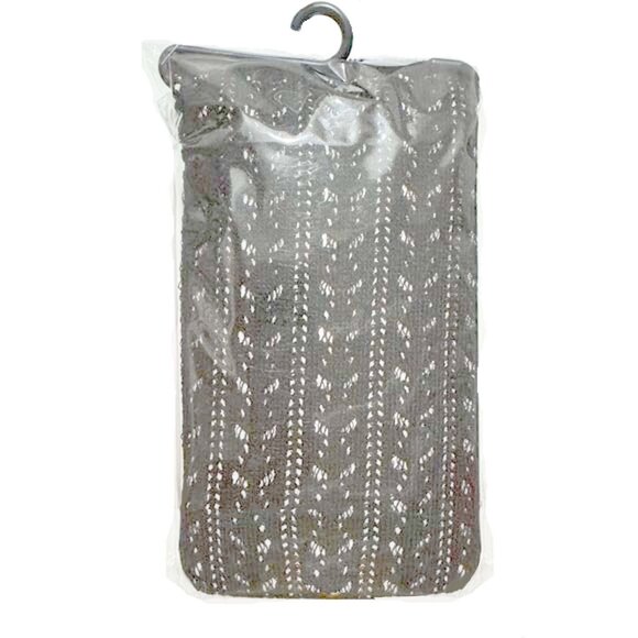 Knee Scrunch Stockings Womens One Size Soft Gray Woven Socks with Reinforced Toe - Picture 6 of 6